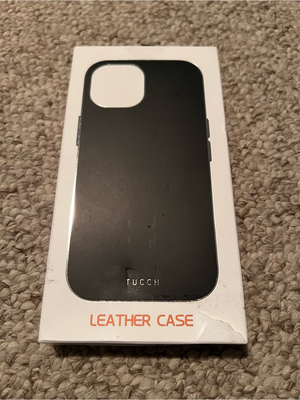 Black Leather Phone Case for iPhone 15 Plus- with magnetic wallet
